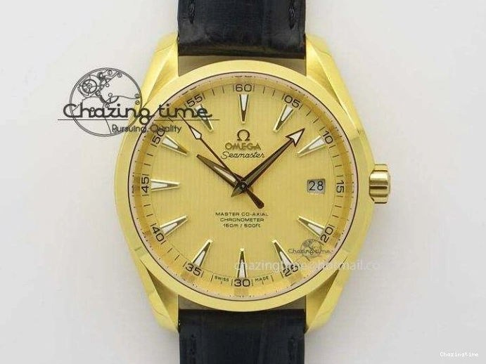 0129 EyeCatching Planet Ocean Master Chronometer SS OM 1:1 Best Edition Blue Dial On Leather Strap A 8176